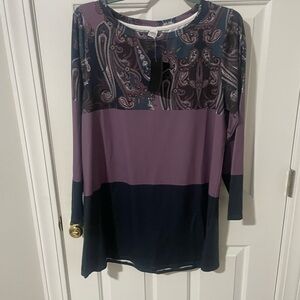 Nanu tunic nwt block colors